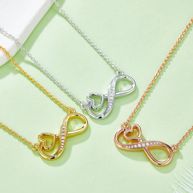 空心无限的爱PendantS925银Moissanite厘石D级0.1ct